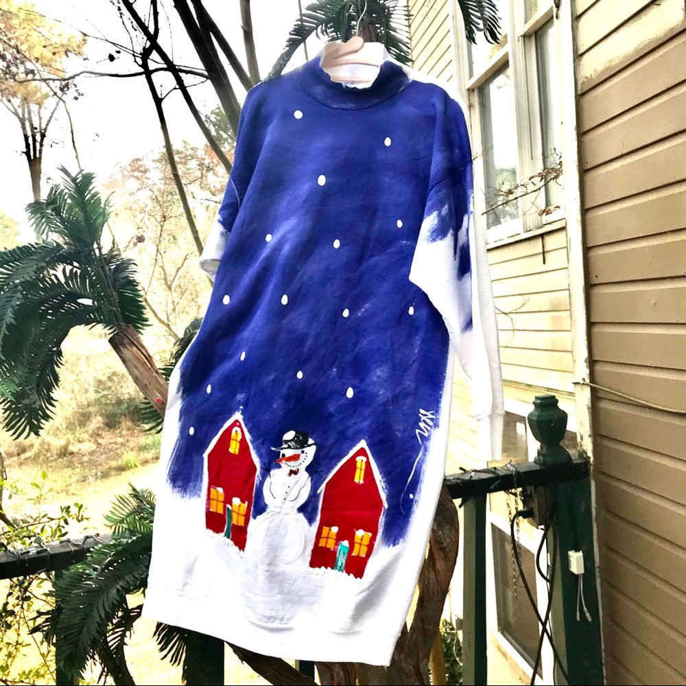 Long Sweatshirt Style dress For Christmas.